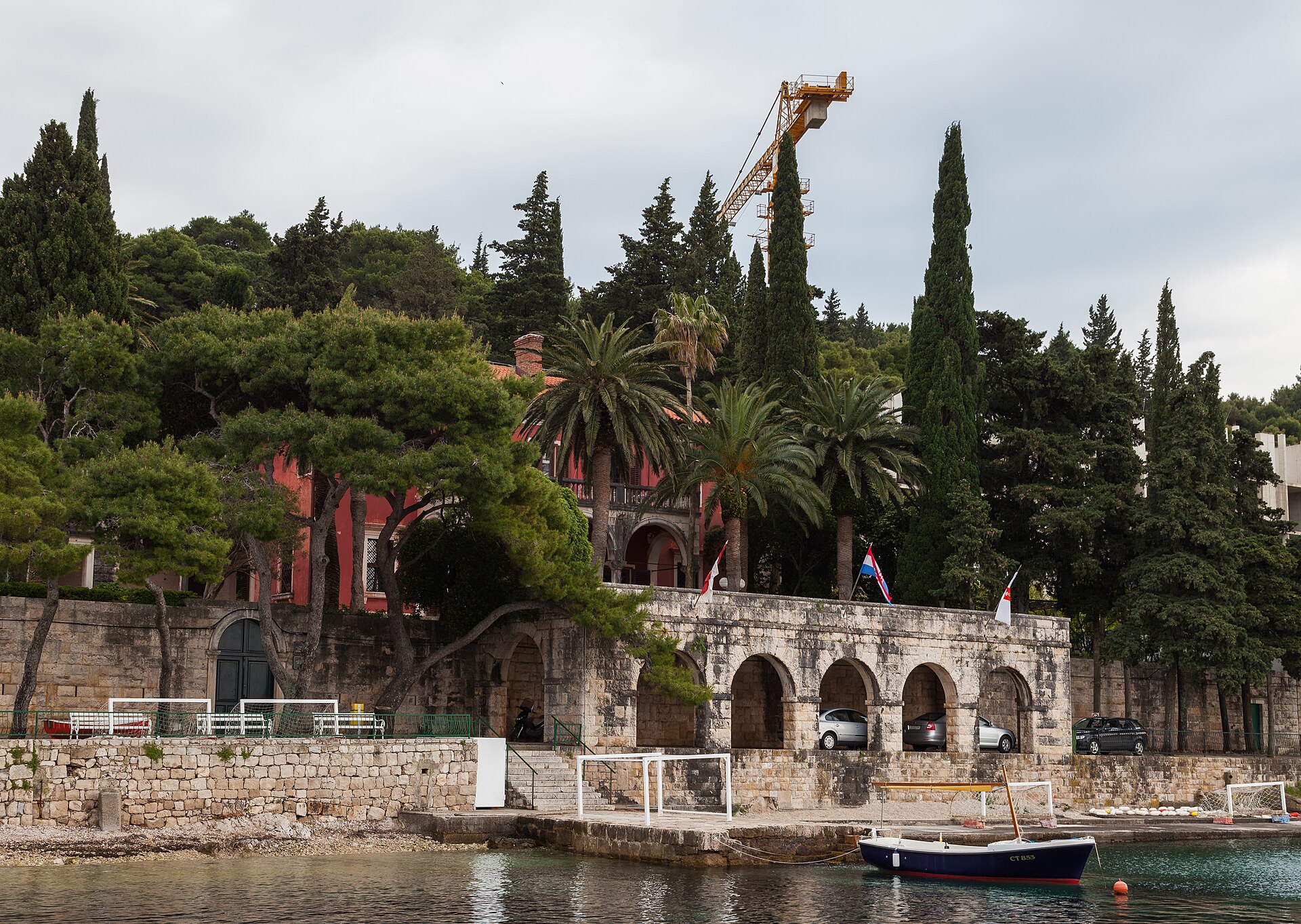 Hamnen i Cavtat söder om Dubrovnik