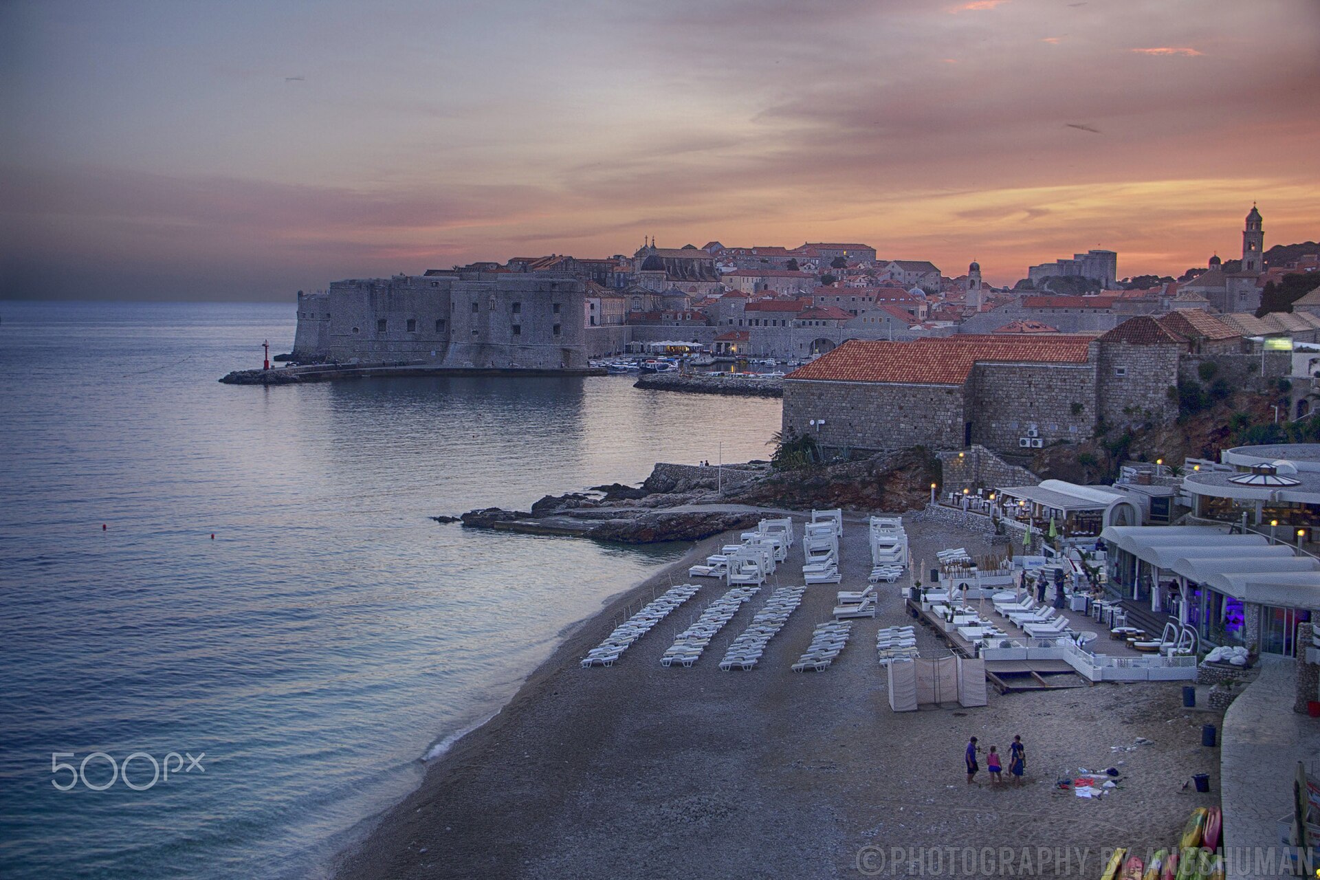 Solnedgång över Dubrovnik
