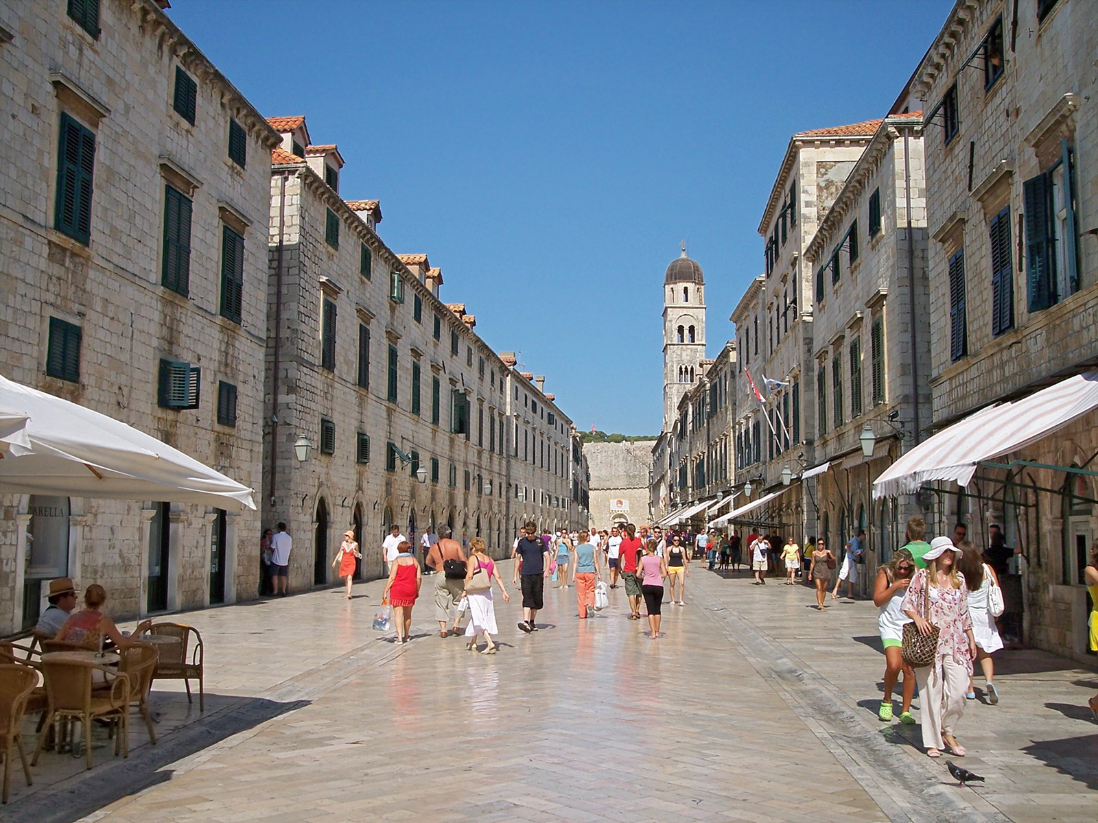 Stradun, huvudgatan i Dubrovniks gamla stad
