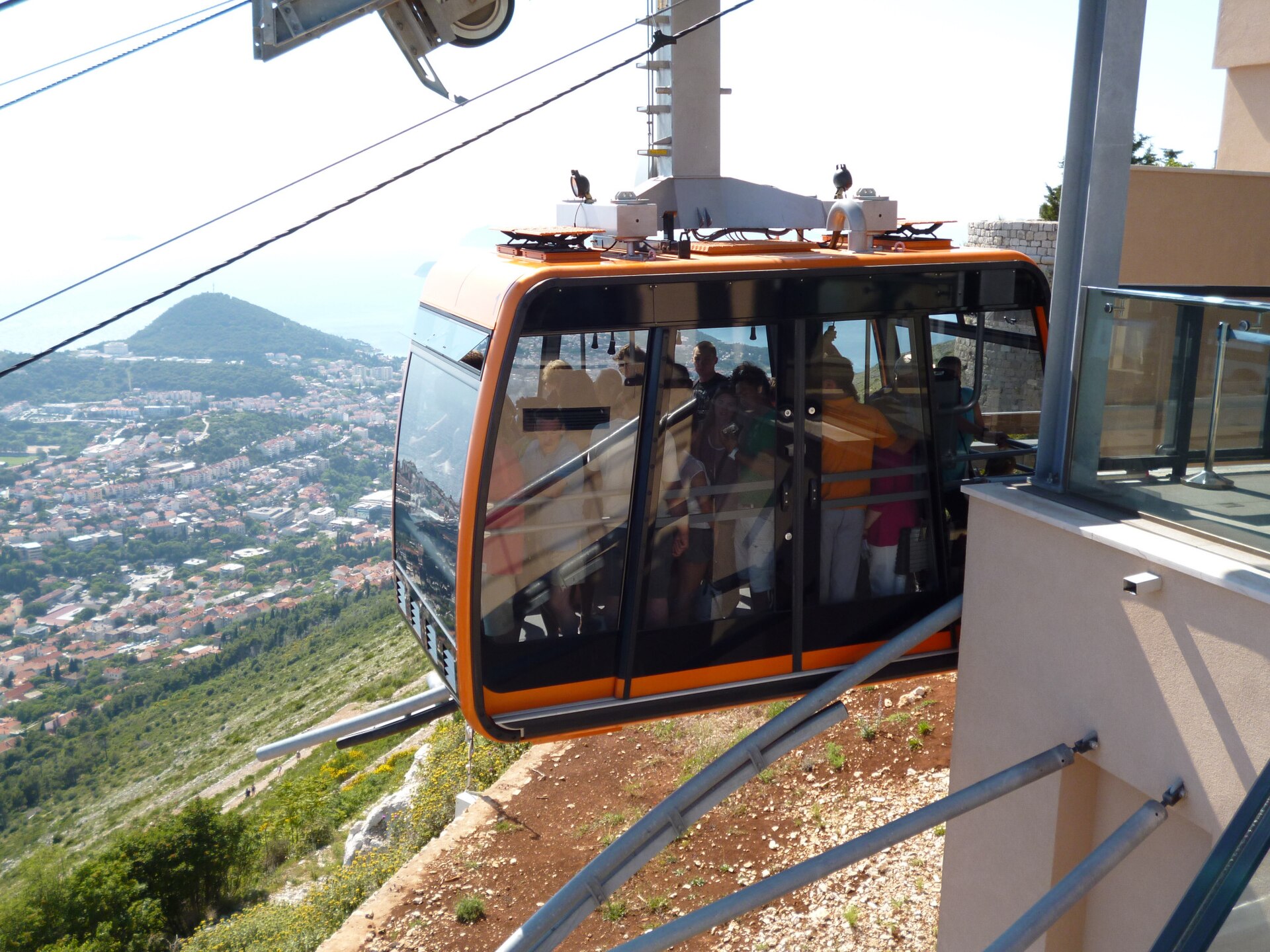 Linbanan upp till Srđ ovanför Dubrovnik
